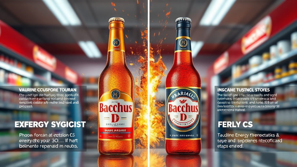 박카스 D vs F: 핵심 차이 비교 (realistic 스타일)