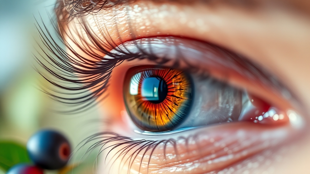 눈 건강, 다른 영양소도 중요! (realistic 스타일)