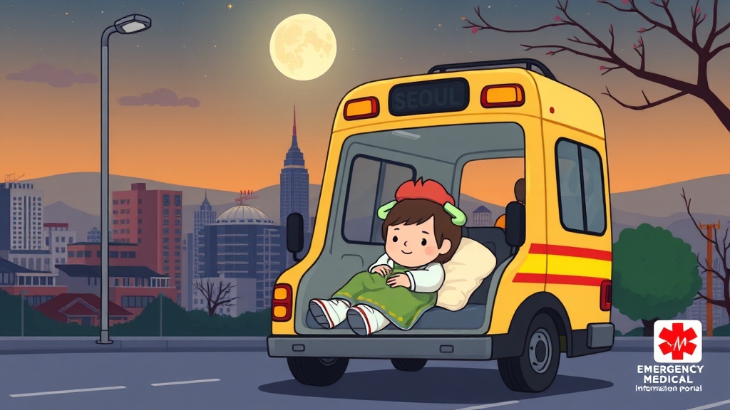 지역별 응급 진료 체계 안내 (cartoon 스타일)