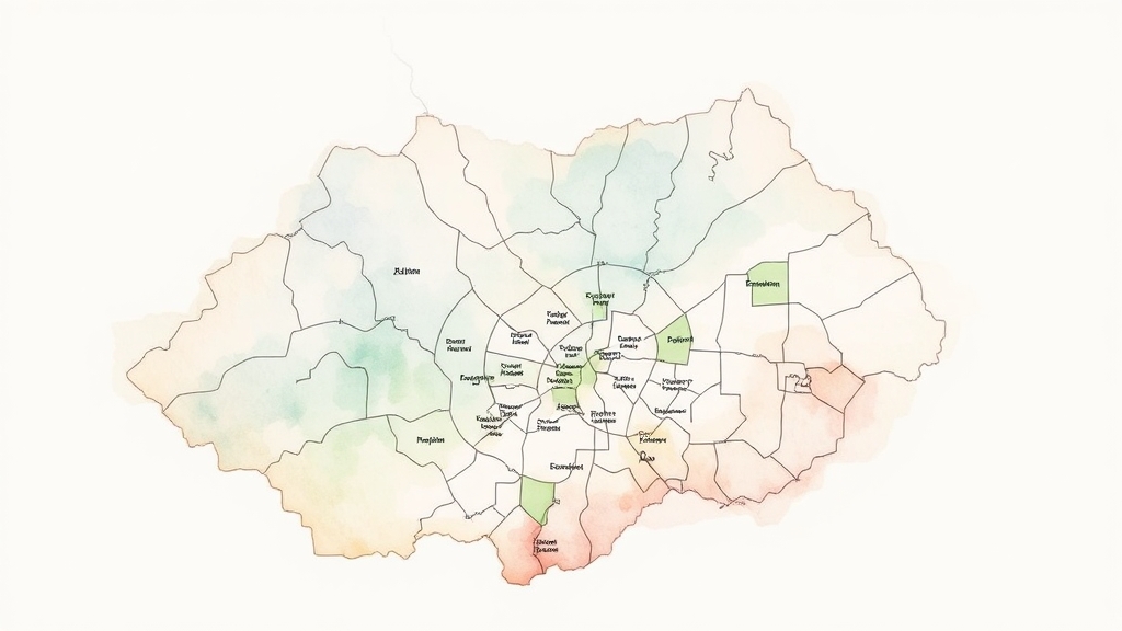 지적도 무료 열람, 어떻게 할까요? (온라인 플랫폼) (watercolor 스타일)