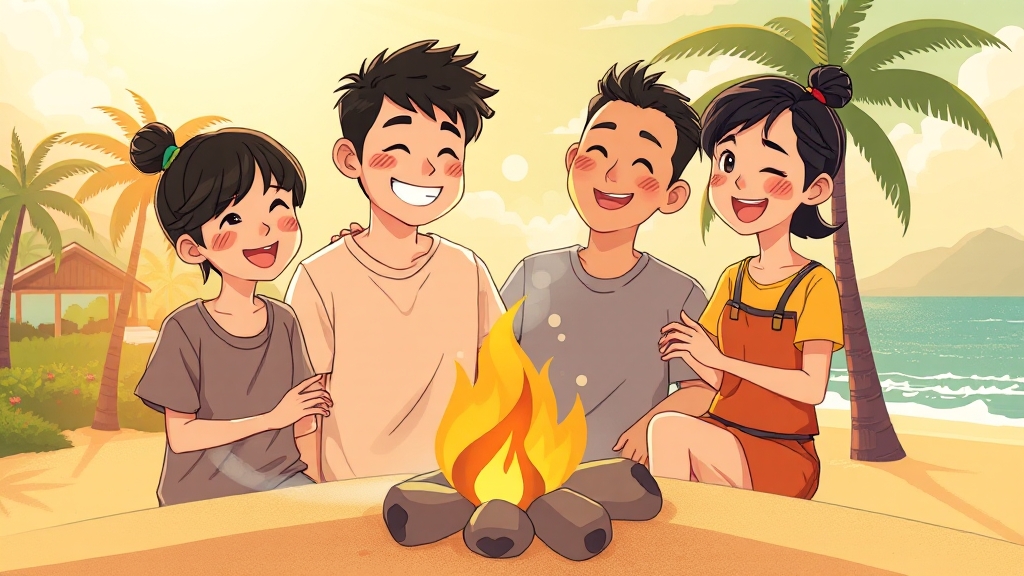 출연진 케미 & 힐링 토크 (cartoon 스타일)