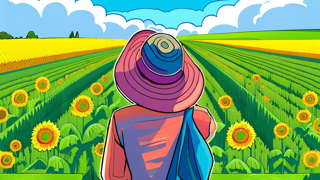 청보리밭 방문 시기 및 개화 정보 (cartoon 스타일)