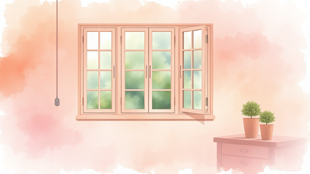 결로 방지, 생활 속 습관 개선 (watercolor 스타일)