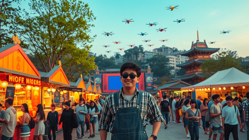 하멜촌맥주 & 축제 먹거리 (realistic 스타일)