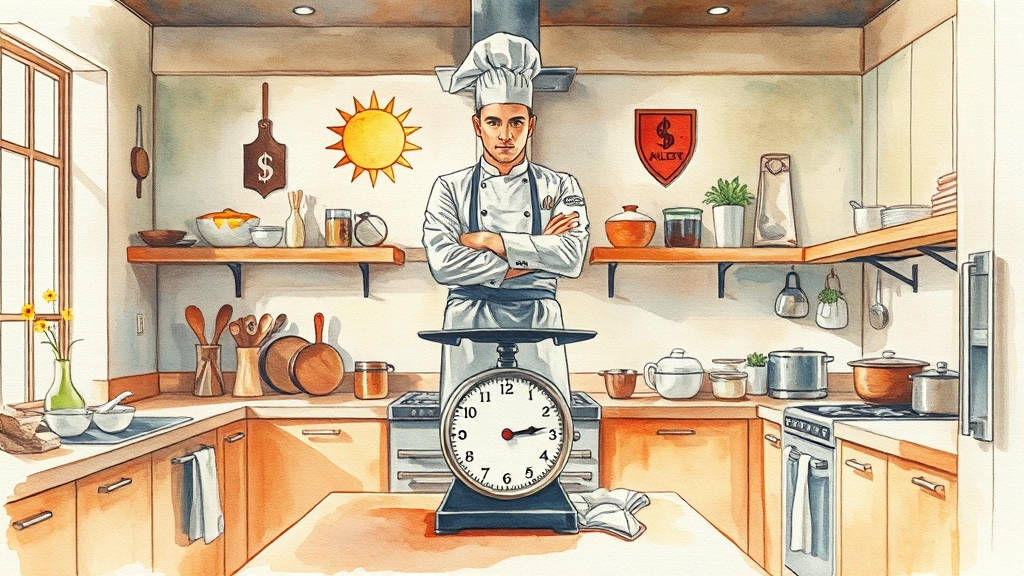 공유주방, 장단점 비교 분석 (watercolor 스타일)