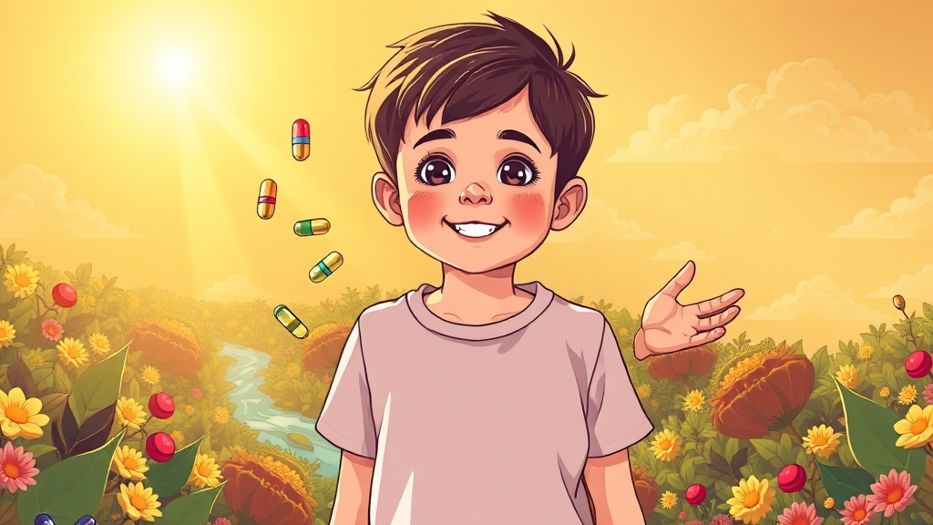 영양제 복용 후 기대 변화 (illustration 스타일)