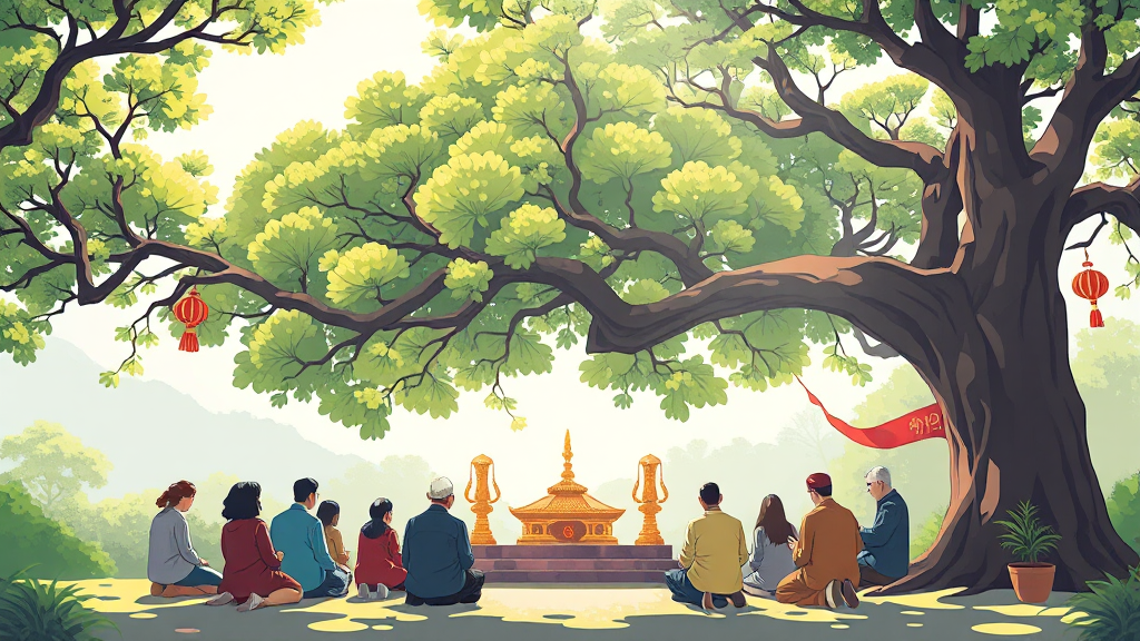 장수동 은행나무 역사와 가치 (cartoon 스타일)