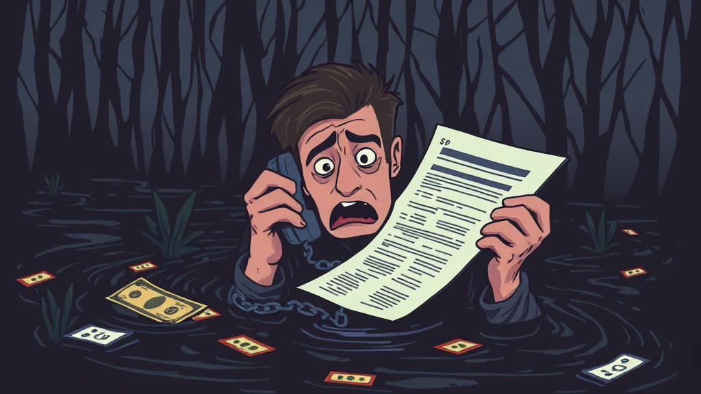 장기 연체, 피할 수 없는 후폭풍 (illustration 스타일)