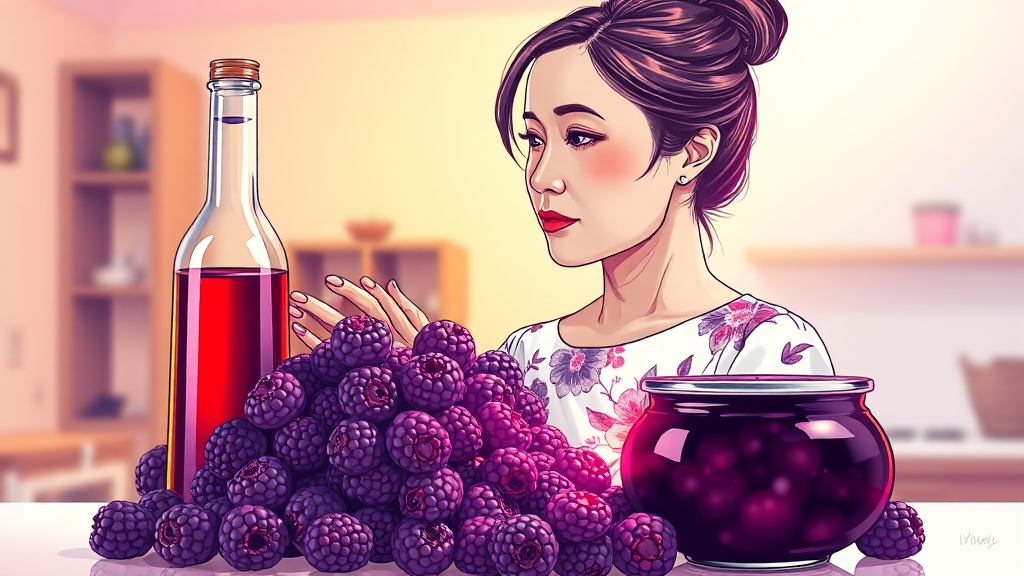 오디, 맛있게 먹고 건강하게 보관하는 법 (illustration 스타일)