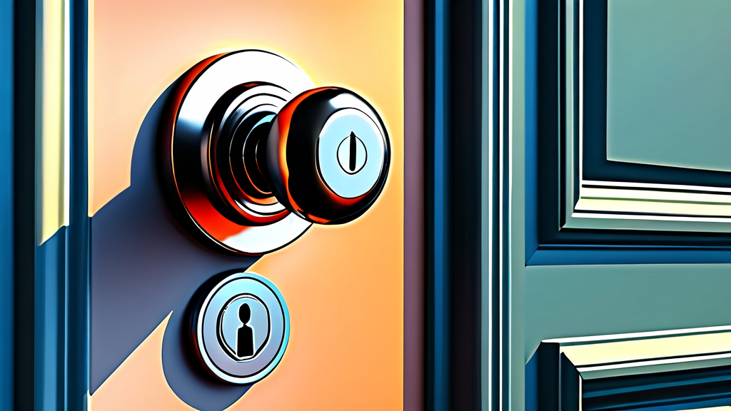 안전한 우리 집을 위한 도어록 활용 꿀팁 (illustration 스타일)