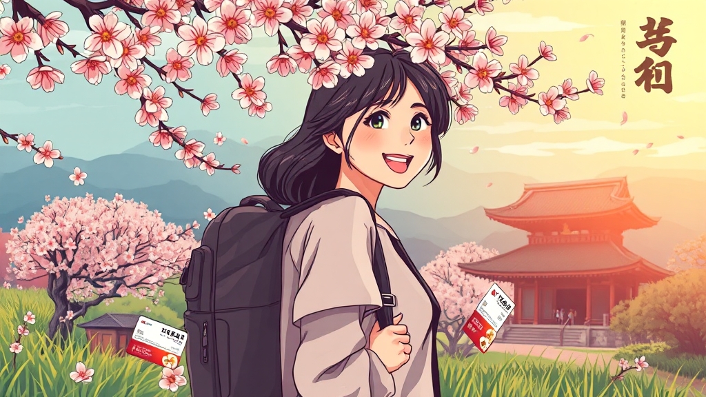 일본여행 최적 카드 종류 (cartoon 스타일)