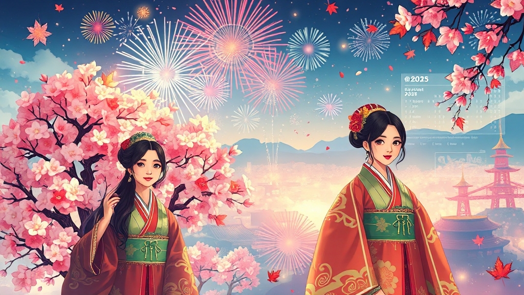 2025년 주요 축제 일정 (illustration 스타일)