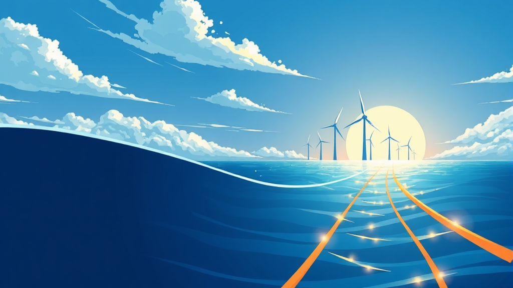 해저케이블 시장 전망과 대원전선의 경쟁력 (illustration 스타일)