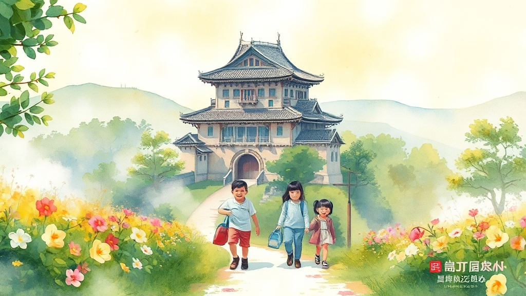 단지 환경 및 입지 분석 (watercolor 스타일)