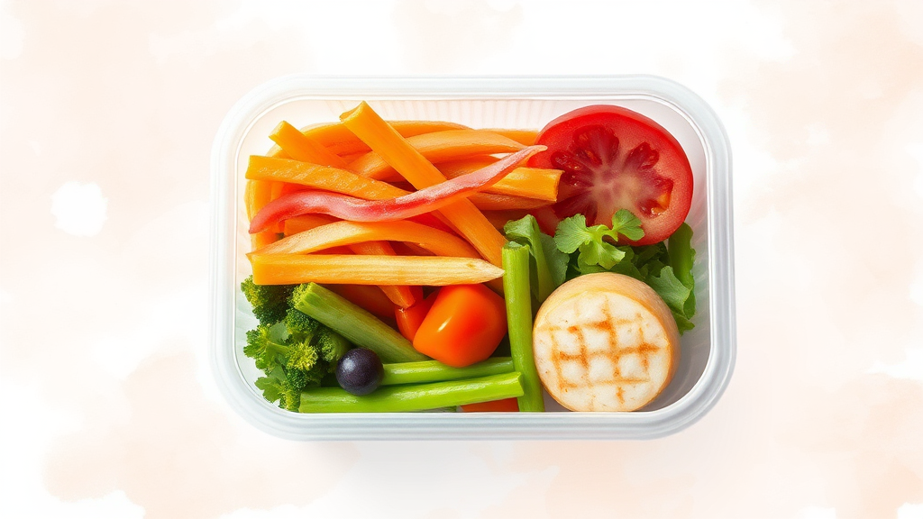 다이어트 도시락, 맛과 영양을 모두 잡는 비결 (watercolor 스타일)