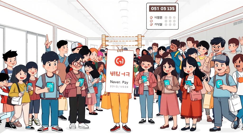 네이버페이/카카오페이 활용 팁 (cartoon 스타일)