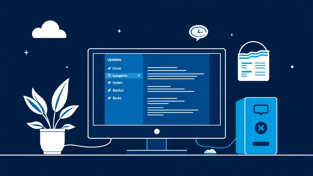 블루스크린 재발 방지를 위한 예방 조치 (illustration 스타일)