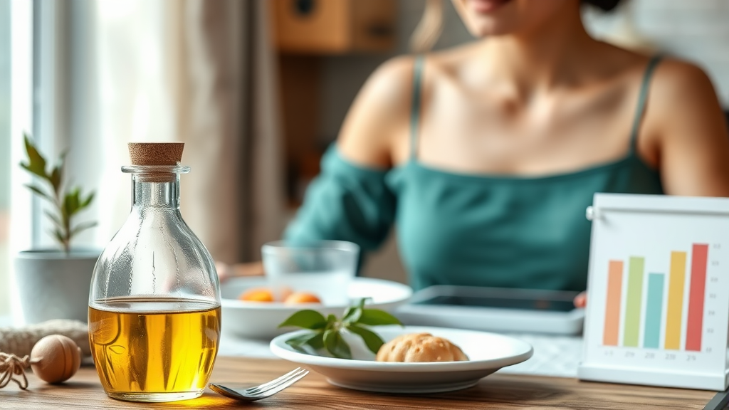 올리브 오일 식초 다이어트란? (realistic 스타일)