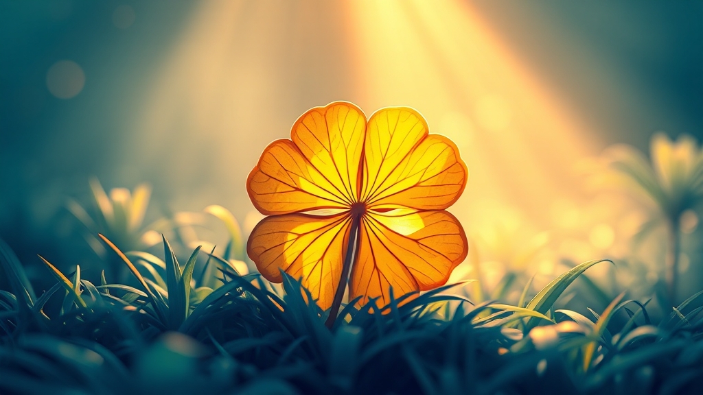 네잎클로버, 문화 속 상징 (illustration 스타일)