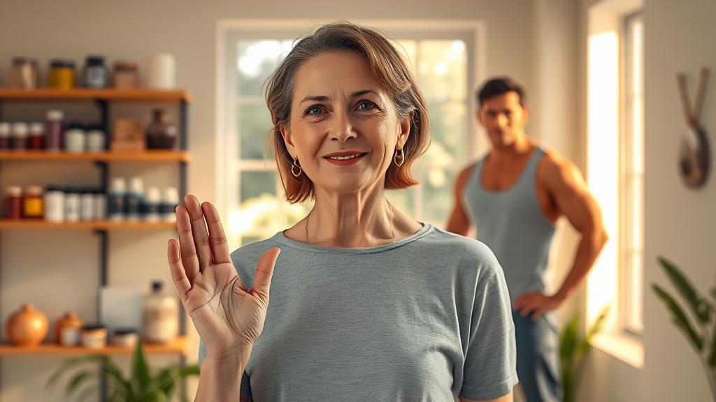 영양제와 관절염 약 상호작용 (realistic 스타일)