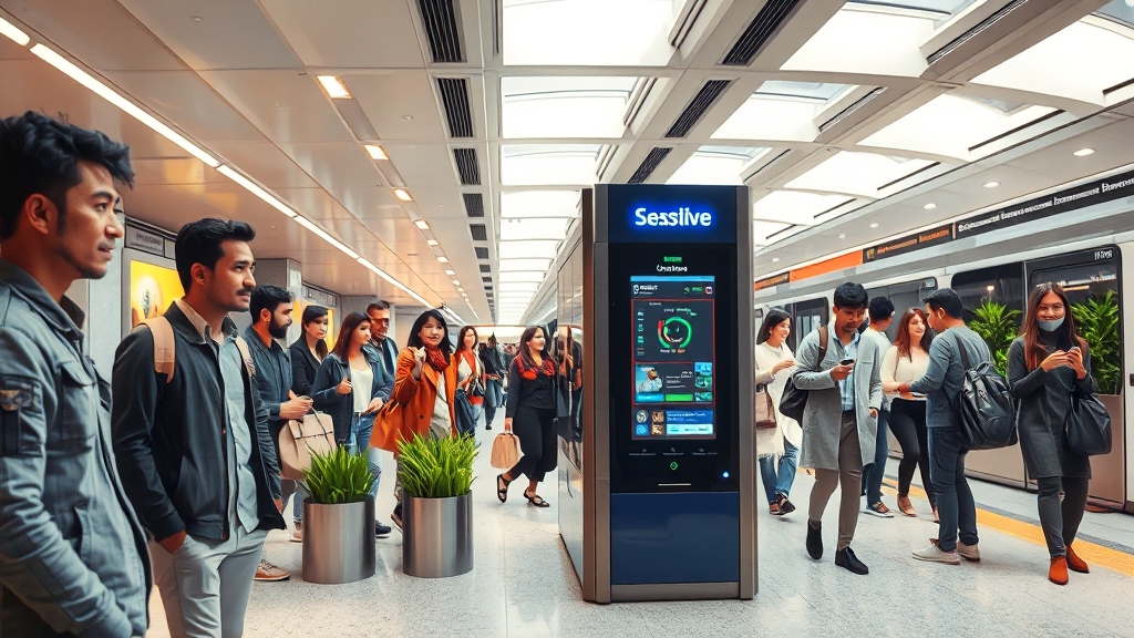 키오스크 설치 장소 & 시범 운영 정보 (realistic 스타일)