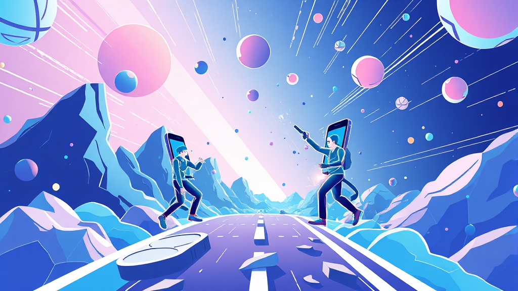 네이티브 앱 vs 하이브리드 앱 (illustration 스타일)