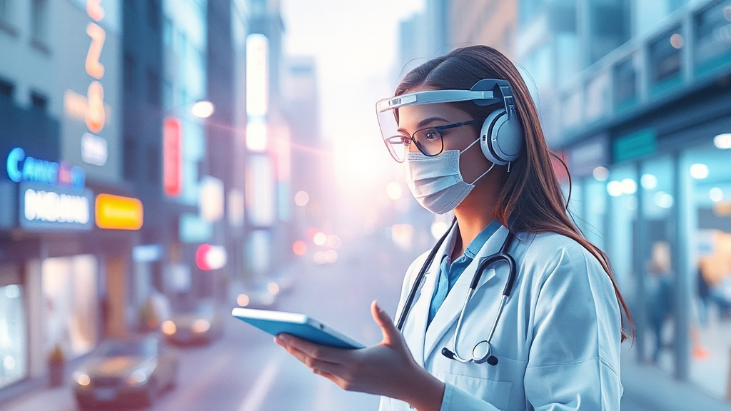 비대면 진료, 미래는 어떻게 될까? (watercolor 스타일)