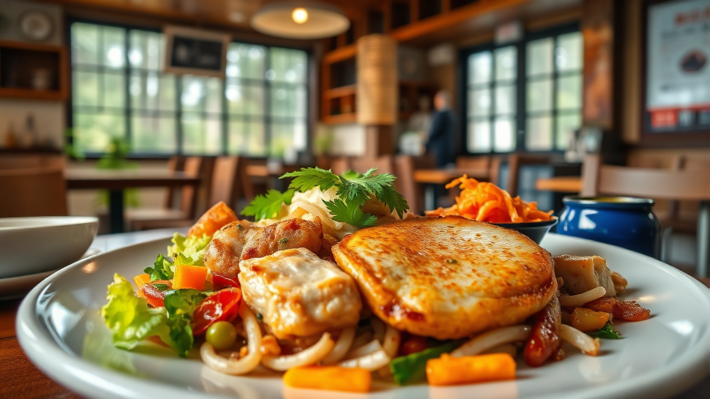 든든한 식사 정보 (realistic 스타일)