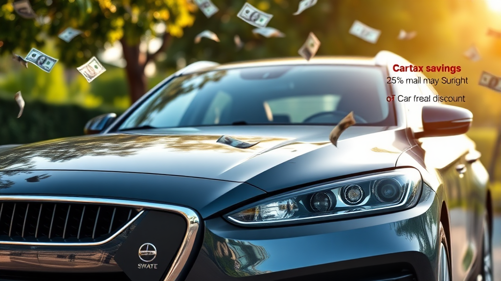 자동차세 절약 꿀팁 (realistic 스타일)