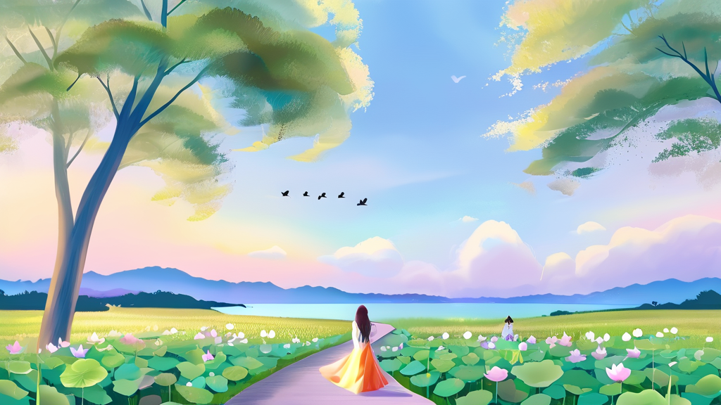 남이섬과 함께하는 특별한 여행: 짚와이어 외 즐길 거리 (watercolor 스타일)
