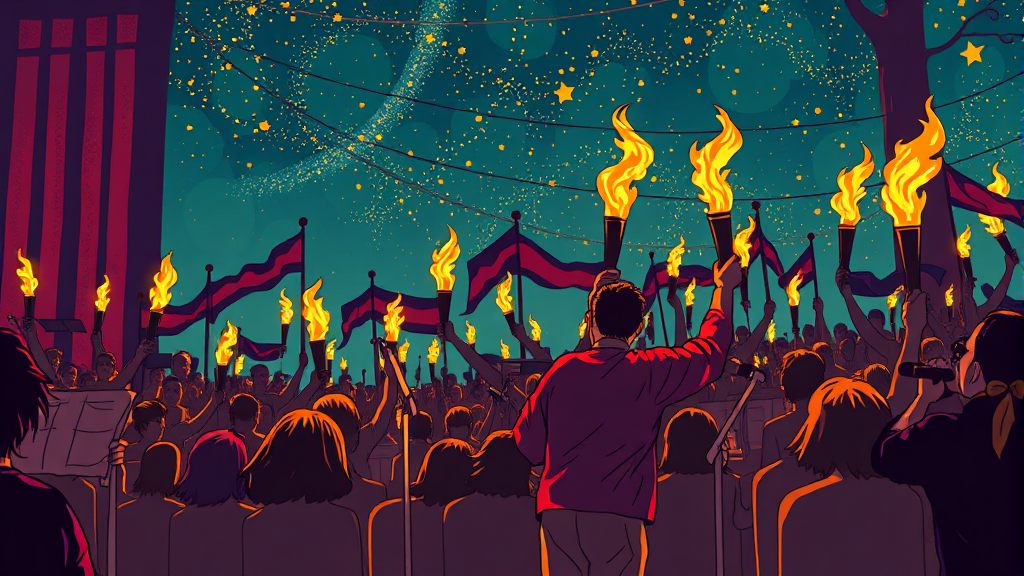 선열들의 용기를 기리는 음악회 (illustration 스타일)