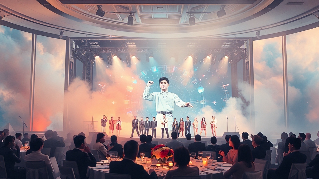 APEC 환영 만찬 공연 내용 및 기대 (watercolor 스타일)