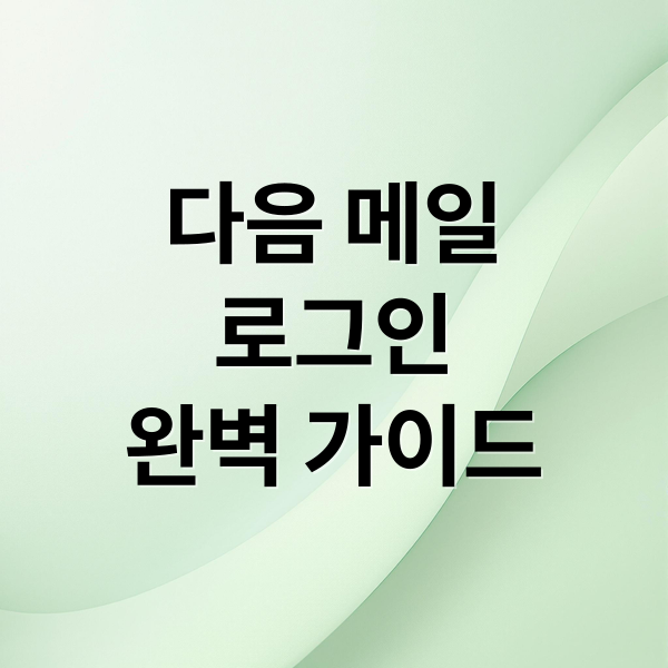 다음 메일
로그인
완벽 가이드 (다음 메일 로그인 바로가기)