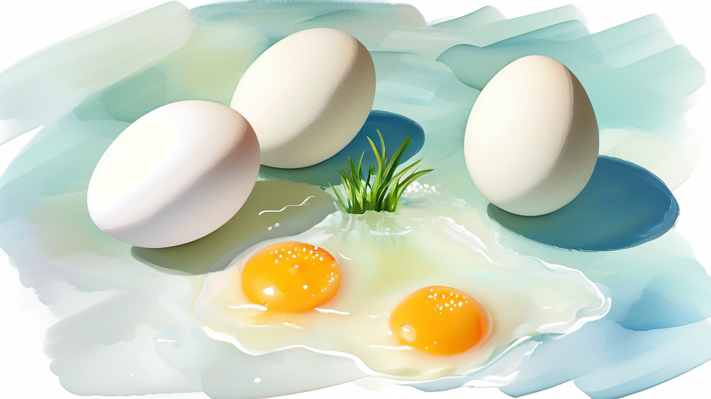 완벽한 반숙을 위한 계란 삶기 준비물 (watercolor 스타일)