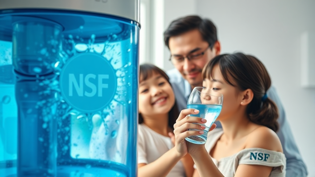 NSF 인증 정수기란? (realistic 스타일)