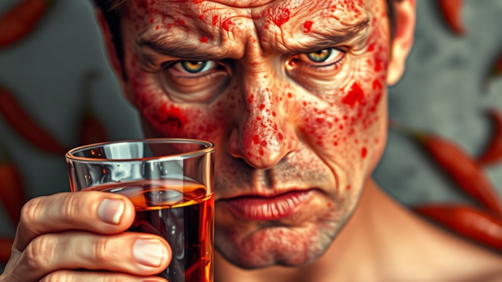 주사피부염 원인과 악화 요인 (realistic 스타일)