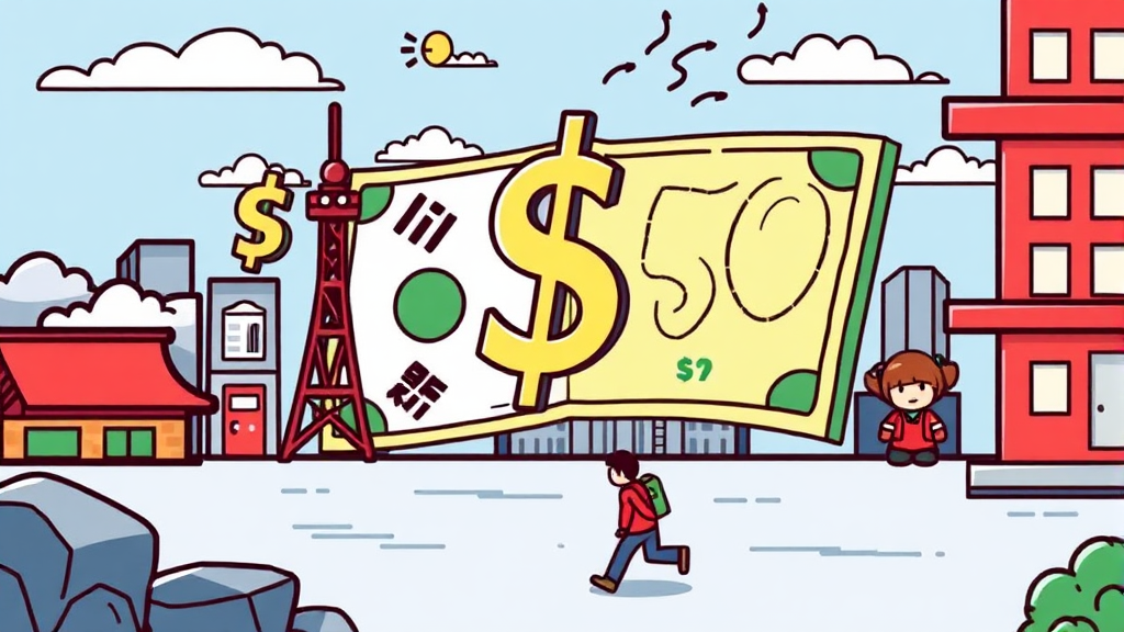 경제 이슈: 시장 현황, 환율, 유가 변동 분석 (cartoon 스타일)