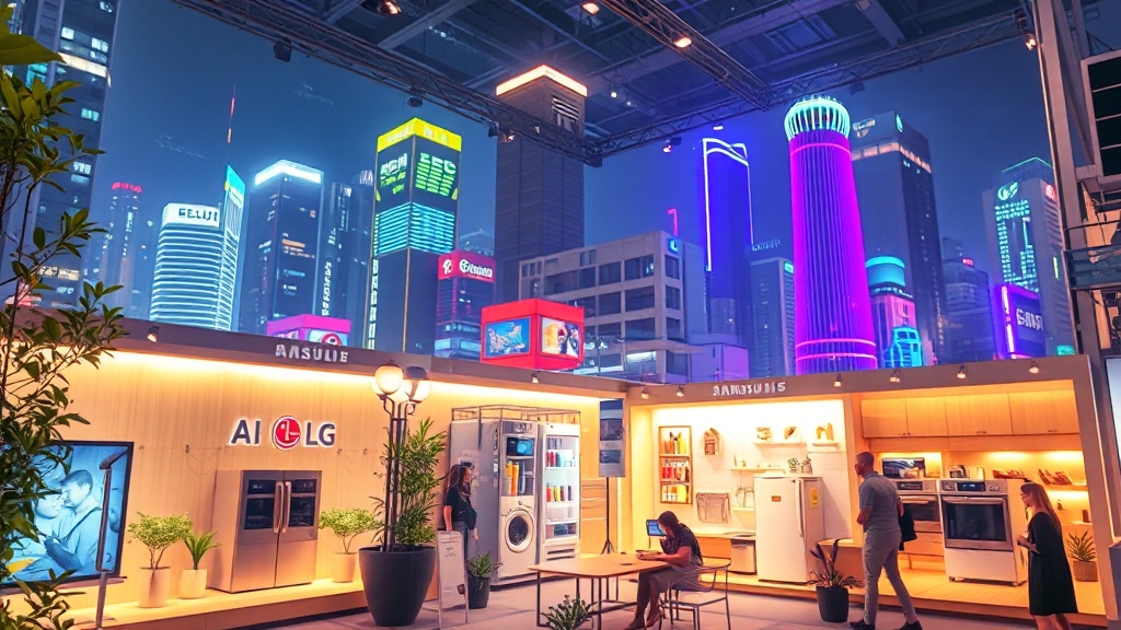 미래 기술 전망 및 기업 경쟁 (realistic 스타일)