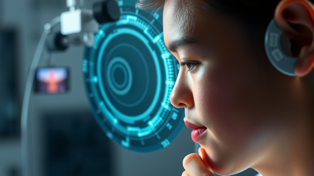 AI, 암 진단 정확도 향상 기여 (realistic 스타일)