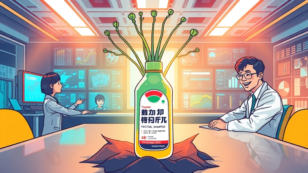 트리코닉스 샴푸 소개 (cartoon 스타일)