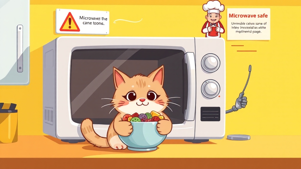 전자레인지 안전 사용법 (cartoon 스타일)