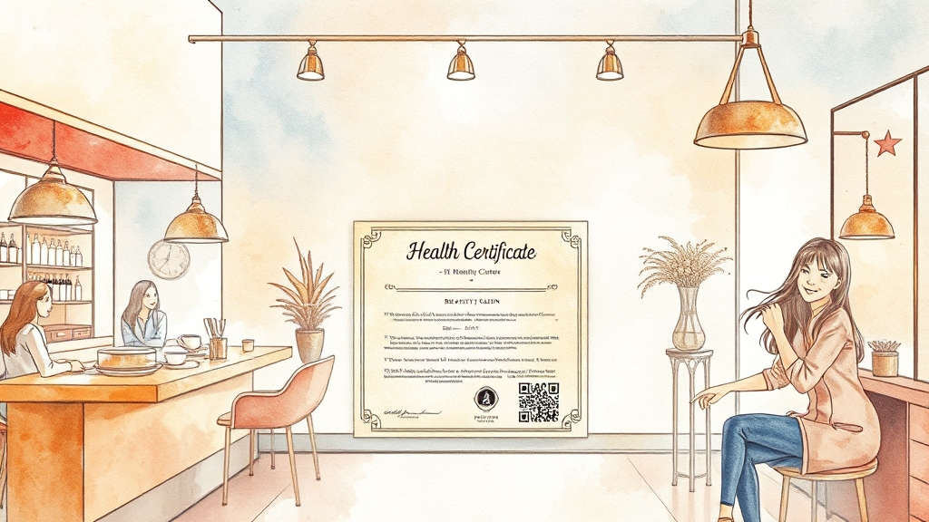 보건증, 왜 필요할까요? (watercolor 스타일)