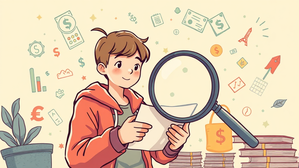 소득 & 재산, 꼼꼼히 따져봐요! (illustration 스타일)