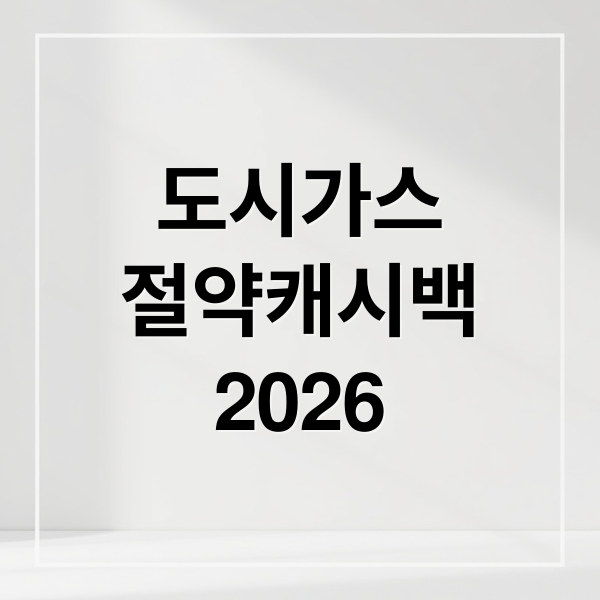 도시가스
절약캐시백
2026 (2026년 도시가스 절약 캐시백 신청 및 ‘전년도 비교’ 기준)