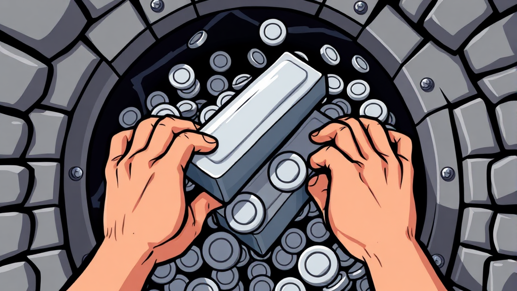 실물 은 투자: 실버바와 은화의 매력 (cartoon 스타일)