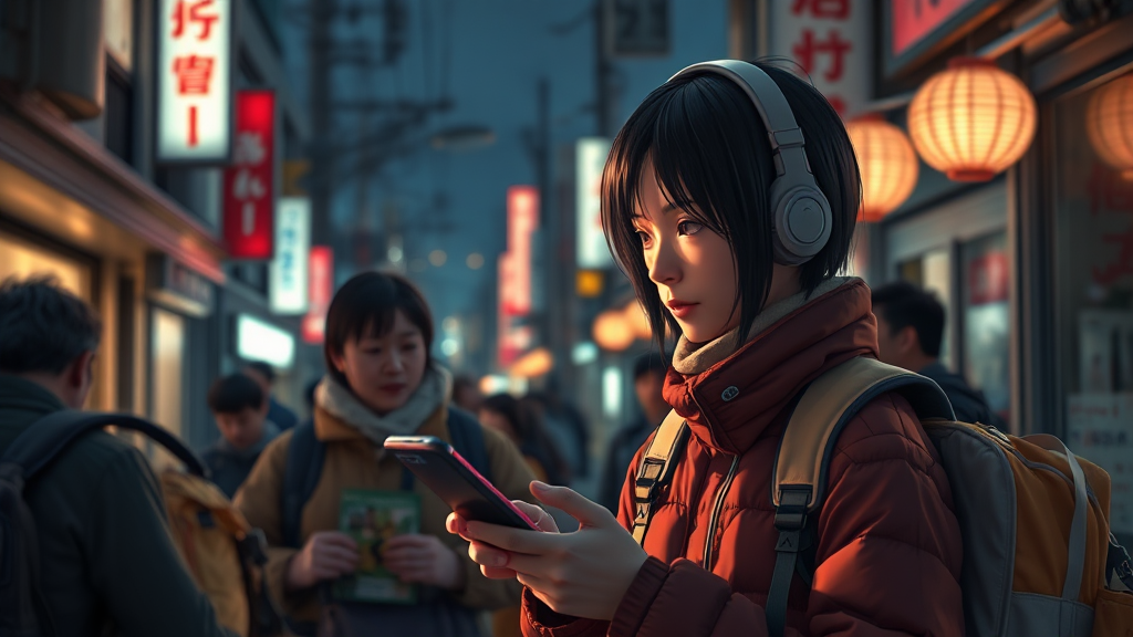 일본 여행 시 지진 대비 필수 앱 & 행동 요령 (realistic 스타일)