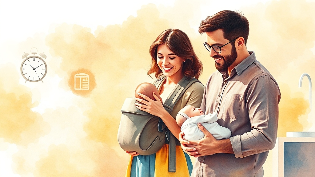 육아휴직, 추가 혜택은 없을까요? (watercolor 스타일)