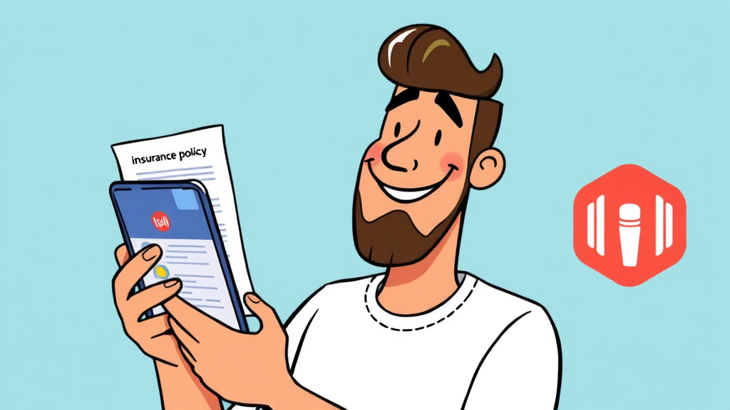 내 휴대폰 보험, 어떻게 조회하나요? (cartoon 스타일)