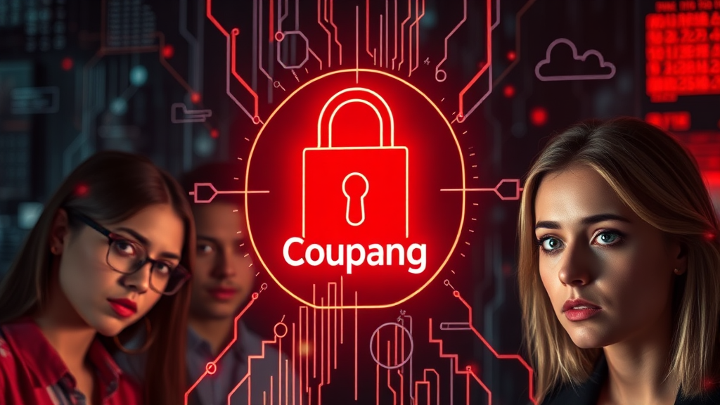 쿠팡 개인정보 유출 개요 (realistic 스타일)