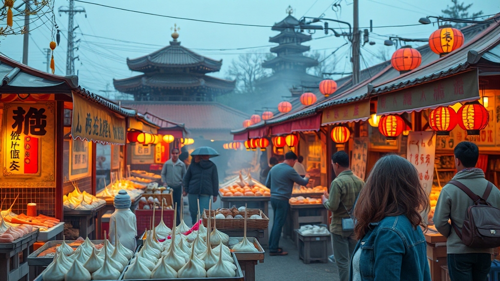 축제 현장 생생 분위기 (realistic 스타일)